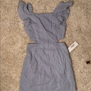 Blue cut out summer dress